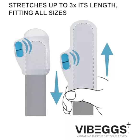 VIBEGGS Blow Misty - vibroiva muna mastubaattori - valkoinen