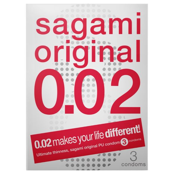 Sagami Original 0,02 - kondomi - 55mm - 3 kpl