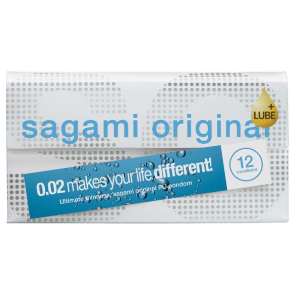 Sagami Original 0.02 - kondomi - ekstra liukuvoide - 55mm (12 kpl)