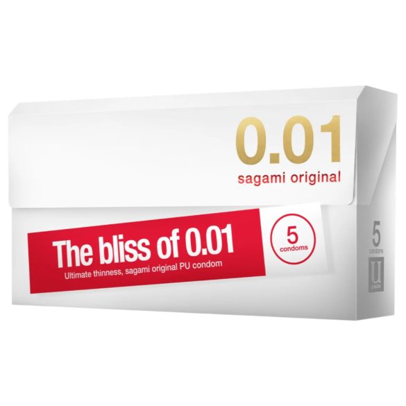 Sagami Original 0.01 - kondomi - ultraohut - 55mm (5 kpl)