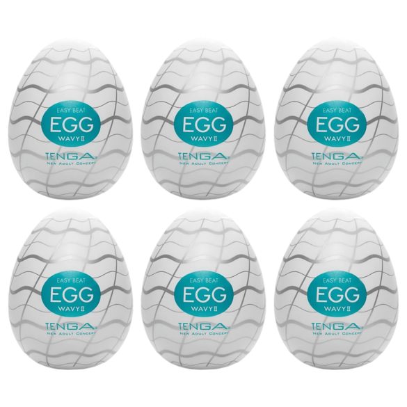 TENGA Egg Wavy II - aaltomainen nautinto (6kpl)