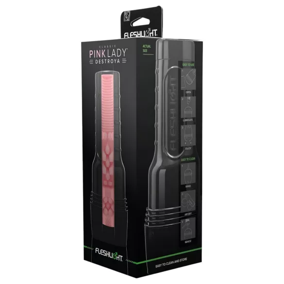 Fleshlight Pink Lady Destroya - real feel tekopenis - luonnollinen väri