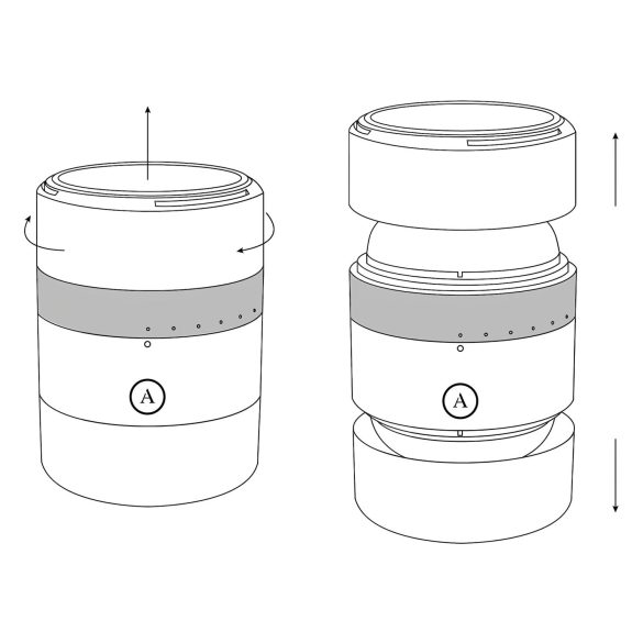 Arcwave Voy - miesten masturbaattori - puristus ja pyörintä - musta