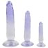 Crystal Clear - anustreenari dildo setti - 3 kpl - kirkas/sininen