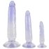 Crystal Clear - anustreenari dildo setti - 3 kpl - kirkas/sininen