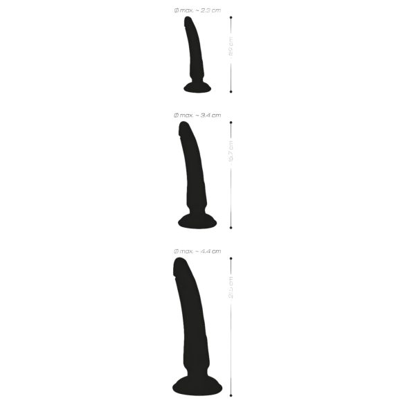 Crystal Clear - anustreenari dildo setti - 3 kpl - kirkas/sininen