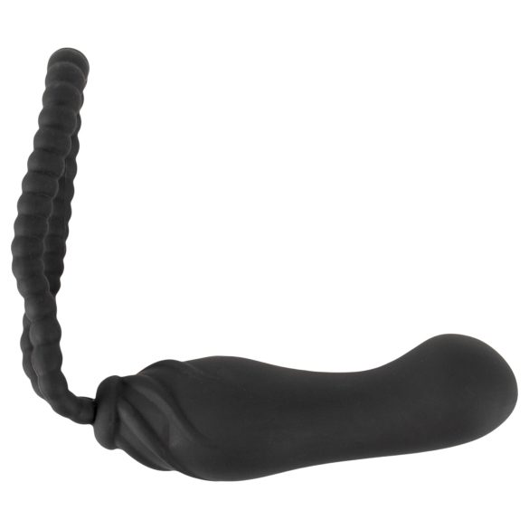 Black Velvets Perfect Fit - strap on dildo - säädettävä - musta