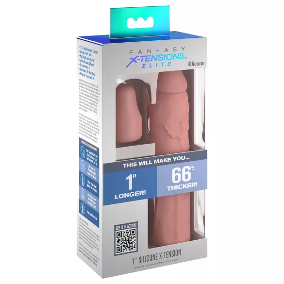 Pipedream - X-TENSION Elite 1 - muotoon leikattava peniskotelo (luonnonväri)