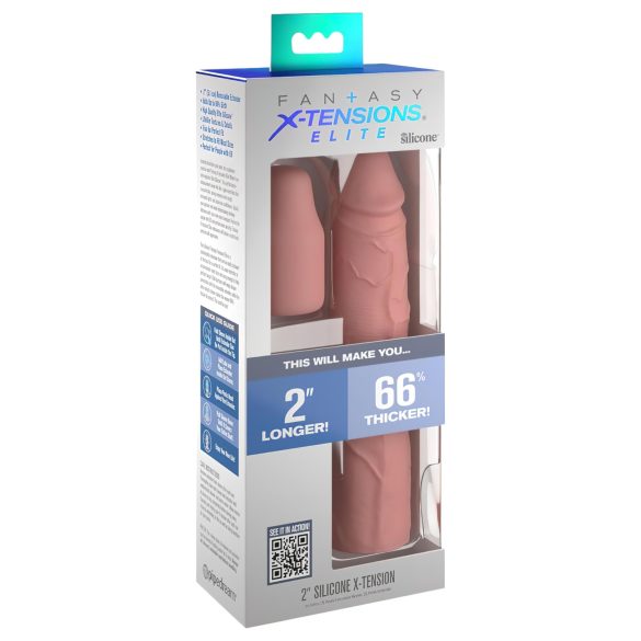 X-TENSION Elite 2 - muotoon leikattava penispäällinen (luonnollinen)