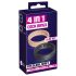 You2Toys 4in1 - penis- ja kivesrengassetti (nude-musta)