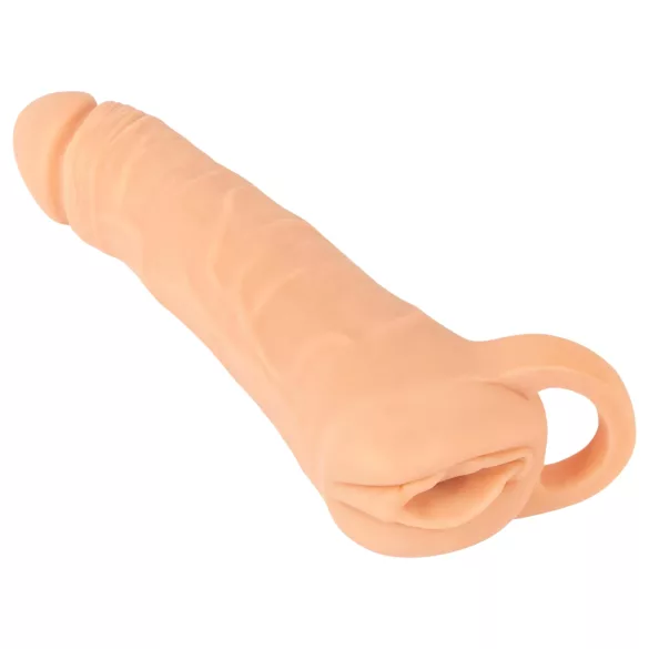 Nature Skin - 2in1 tekopillu ja penispidike - 23 cm - nude