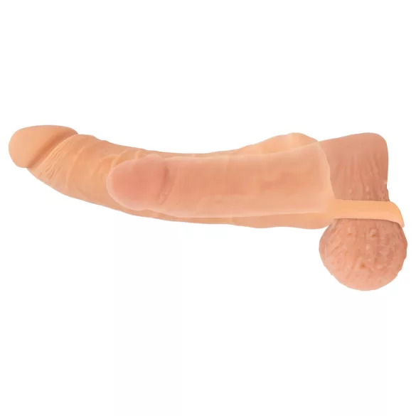 Nature Skin - 2in1 tekopillu ja penispidike - 23 cm - nude
