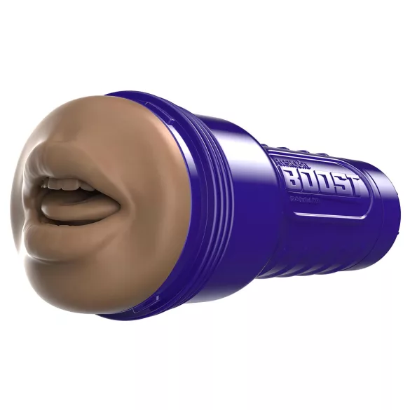 Fleshlight Boost Blow - suuksiima masturbaattori - realistinen suu - ruskea