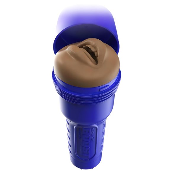Fleshlight Boost Blow - suuksiima masturbaattori - realistinen suu - ruskea