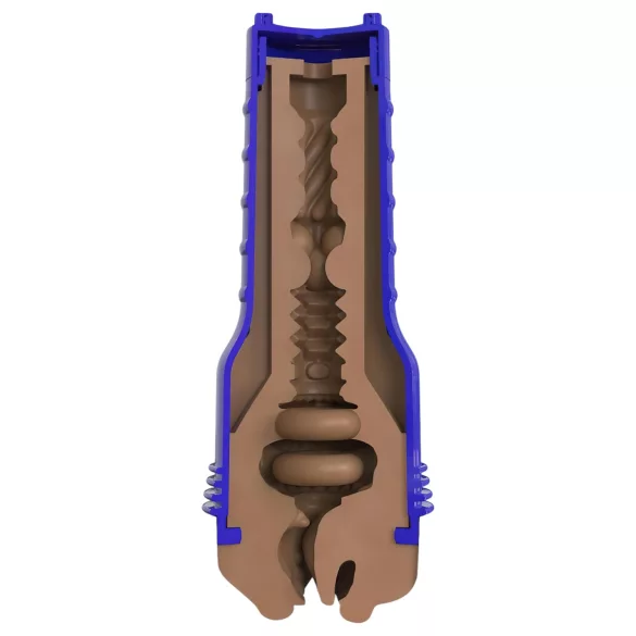 Fleshlight Boost Blow - suuksiima masturbaattori - realistinen suu - ruskea