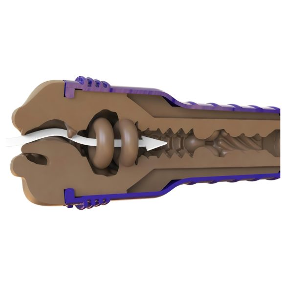 Fleshlight Boost Blow - suuksiima masturbaattori - realistinen suu - ruskea