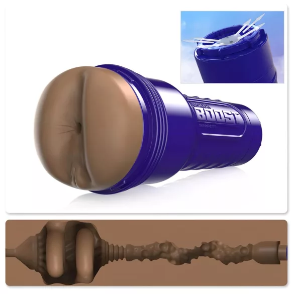 Fleshlight Boost Blast - anaalimasturbaattori - aidontuntuinen - ruskea