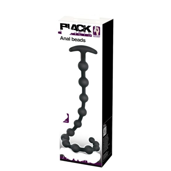 Black Velvets - anaalidildo helmillä - musta