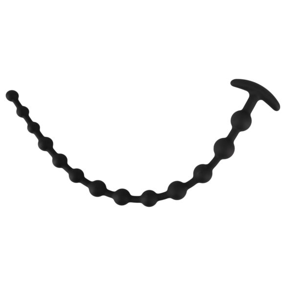 Black Velvets - anaalidildo helmillä - musta