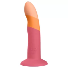 ROMP Dizi - silikoni dildo - taipuisa - pinkki-oranssi