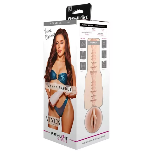 Fleshlight Vanna Bardot - tekorealistinen vagina - vaalea