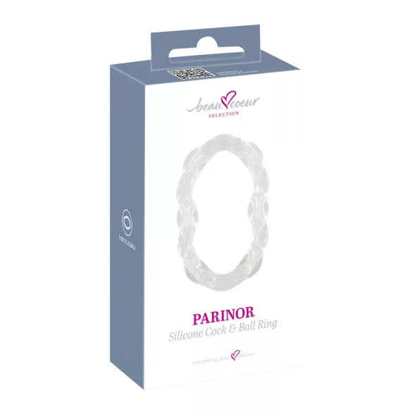 Beau Coeur Parinor - penis- ja kiveysrengas - läpinäkyvä