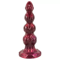   Beasty Cocks - Ihmissusi-Willie dildo imukupilla - viininpunainen (21 cm)