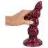 Beasty Cocks - Ihmissusi-Willie dildo imukupilla - viininpunainen (21 cm)