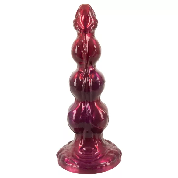 Beasty Cocks - Ihmissusi-Willie dildo imukupilla - viininpunainen (21 cm)