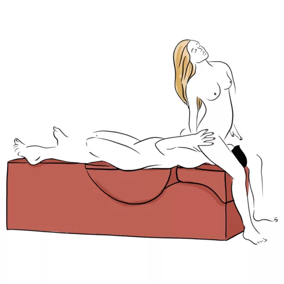 Liberator Aria Flip Chaise - muunneltava tantra-sohvakaluste - 3‑osainen (musta)