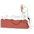 Liberator Aria Flip Chaise - muunneltava tantra-sohvakaluste - 3‑osainen (musta)