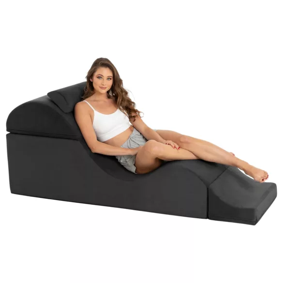 Liberator Aria Flip Chaise - muunneltava tantra-sohvakaluste - 3‑osainen (musta)
