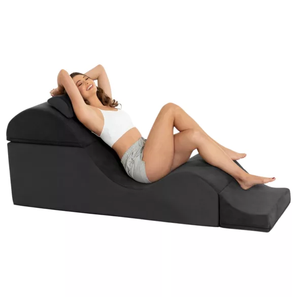 Liberator Aria Flip Chaise - muunneltava tantra-sohvakaluste - 3‑osainen (musta)