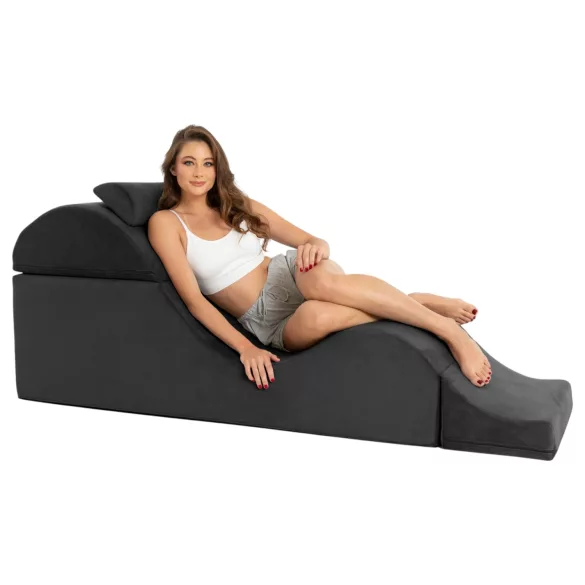 Liberator Aria Flip Chaise - muunneltava tantra-sohvakaluste - 3‑osainen (musta)