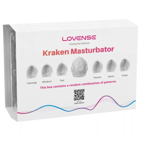 LOVENSE Kraken - masturbaatio- muna - 6 kpl (valkoinen)