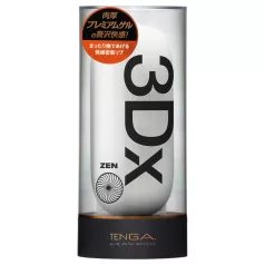 TENGA 3Dx Zen - 3D-kuvioitu masturboija (valkoinen)