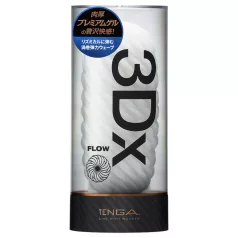   TENGA 3Dx Flow - aaltokuvioitu masturbointiväline (valkoinen)