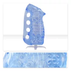   Fleshlight Fleshskins Grip Blue Ice - molemmista päistä avoin masturbaattori (sininen)