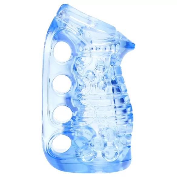Fleshlight Fleshskins Grip Blue Ice - molemmista päistä avoin masturbaattori (sininen)