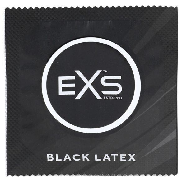 EXS Black - lateksikondomi - musta - 12 kpl