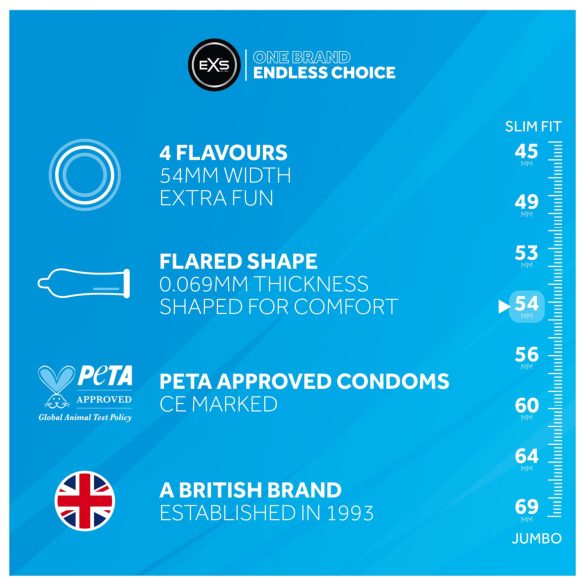 EXS - kondomi - sekoitetut maut - 12 kpl
