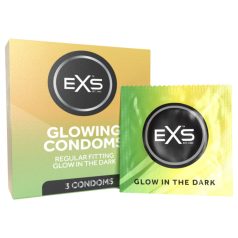 EXS Glow - hehkuva kondomi - 3 kpl