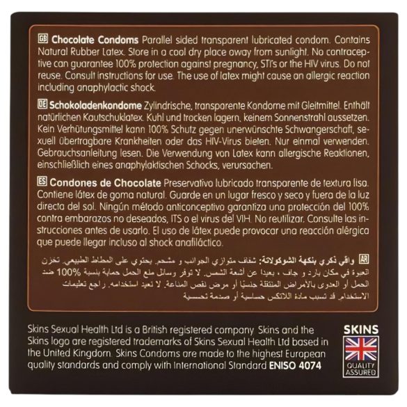 Skins - kondomi - suklaanmakuinen - 4 kpl