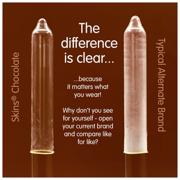 Skins - kondomi - suklaanmakuinen - 4 kpl