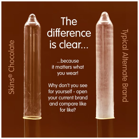 Skins - kondomi - suklaan maku - 8 kpl