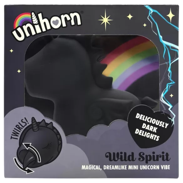 Unihorn Wild Spirit - klitoriskiihotin - USB ladattava - musta