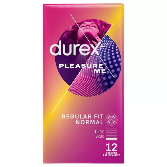 Durex Pleasure Me - kondomi - uritettupintainen, nystyillä - 12 kpl