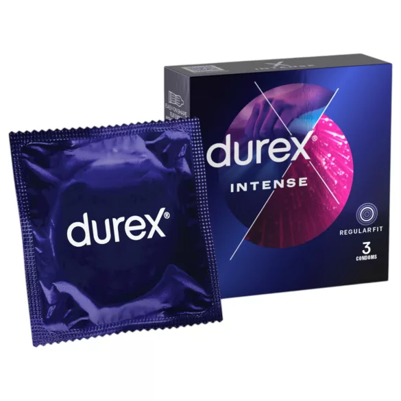 Durex Intense - kuvioitu ja nystyröity kondomi 3 kpl