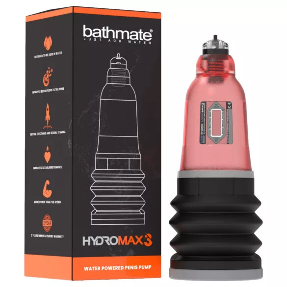 Bathmate Hydromax3 - vesipumppu (punainen)