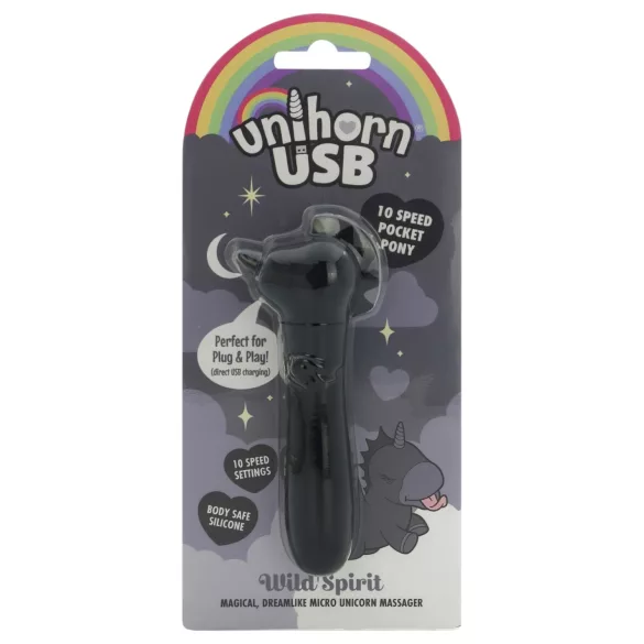 Unihorn Wild Spirit ladattava minivibraattori (musta)